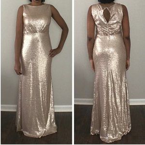 Gold Bridesmaid Dress Floor Length Mermaid Bridesmaid Elegant Dress